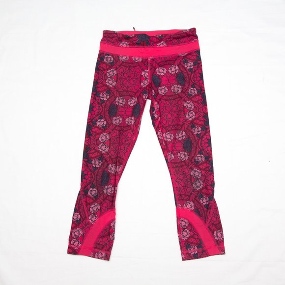LULULEMON Prisma Multi Guava Pink Inspire Crop II - Picture 1 of 7